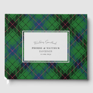 Eleganter Karo-Davidson-Karo-Rustik-Tartan Gästebuch
