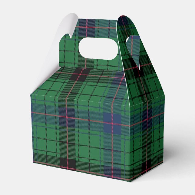 Eleganter Karo-Davidson-Rustik-Tartan Geschenkschachtel (Vorderseite)