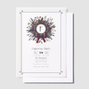 Eleganter Karo-Kranz Vintage Weihnachtsfeier