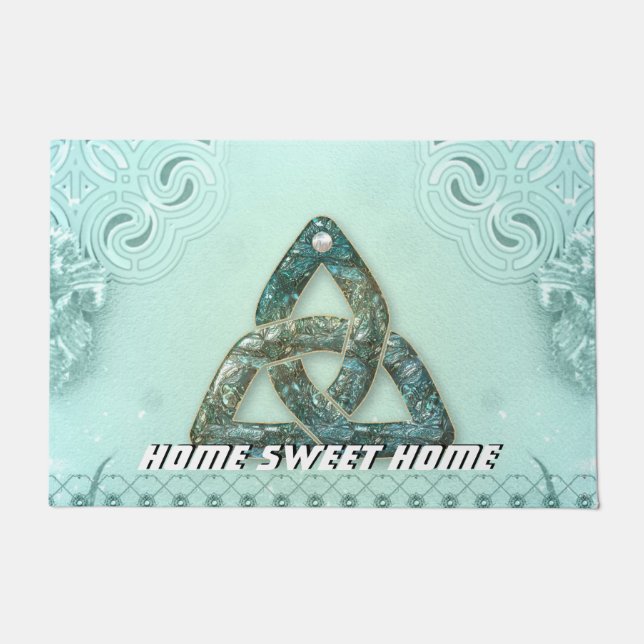 Eleganter keltischer Knoten Fußmatte (Vorderseite)