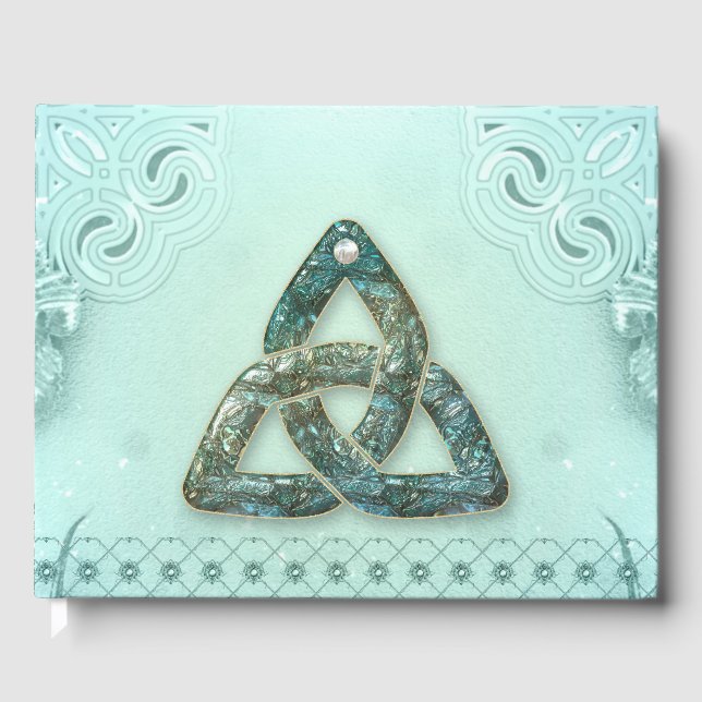 Eleganter keltischer Knoten Gästebuch (Vorderseite)