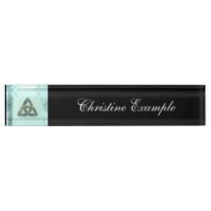 Eleganter keltischer Knoten Namensplakette