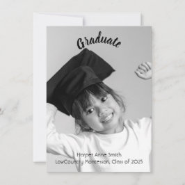 Eleganter Kindergarten Abschluss Ankündigung