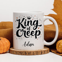 Eleganter "King of Creep" Name Halloween Kalligrap Tasse