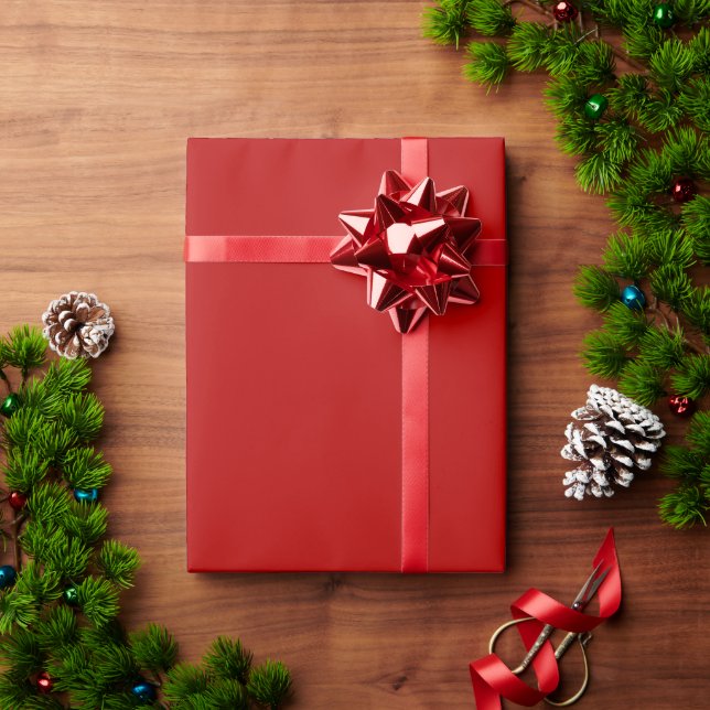 Eleganter Kirschrottchen Minimalistischer schlicht Geschenkpapier (Feiertagsgeschenk)