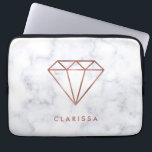 eleganter klarer laptopschutzhülle<br><div class="desc">Moderner und trendy Entwurf,  der Imitat-Rosen-Golddiamanten und weißen Marmor kennzeichnet.</div>