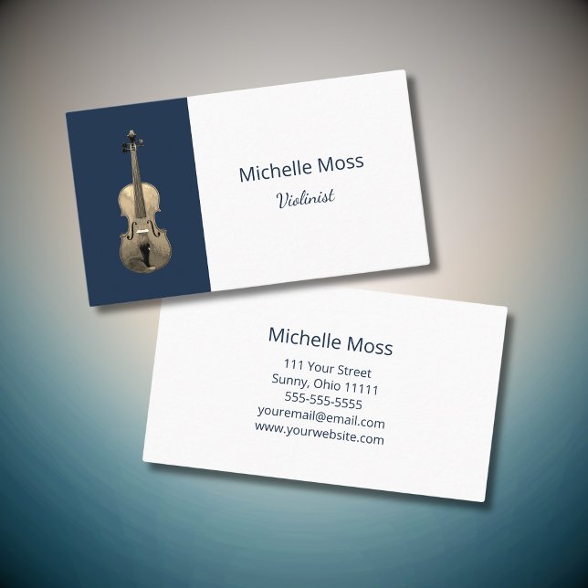 Eleganter Klassik Beruflich Violinist Visitenkarte (Von Creator hochgeladen)