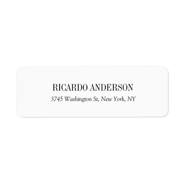 Eleganter Klassik Einfach Weiß Beruflich Schlicht (Vorne)