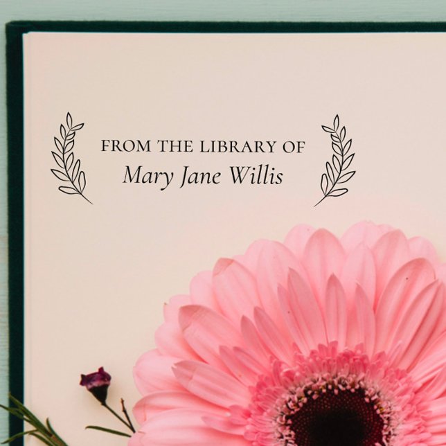 Eleganter Klassiker "From the Library of" Gummistempel (Von Creator hochgeladen)