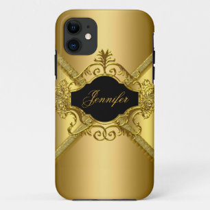 Eleganter Klassiker Gold Black Case-Mate iPhone Hülle