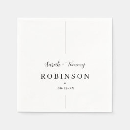 Eleganter Klassiker mit Streifen Hochzeit Serviette