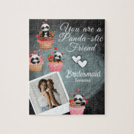 Eleganter klassischer Black & White Bridesmaid-Vor Puzzle