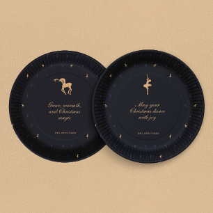 Eleganter klassischer dunkelblauer Papier-Teller Pappteller