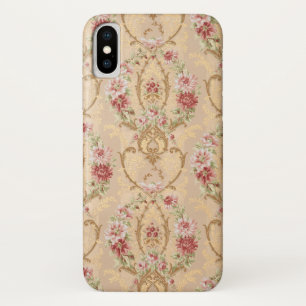 Eleganter klassischer Floral- und Gold-Rokoko Fili Case-Mate iPhone Hülle