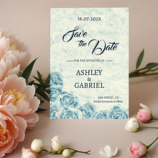 Eleganter klassischer floraler rustikaler Hochzeit Save The Date