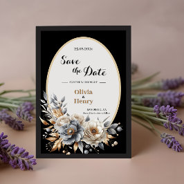 Eleganter klassischer floraler rustikaler Hochzeit Save The Date