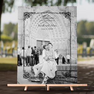 Eleganter klassischer französischer Rokoko Begrüßu Acrylschild