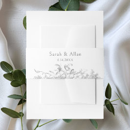 Eleganter klassischer französischer Rokoko Floral Einladungsbanderole