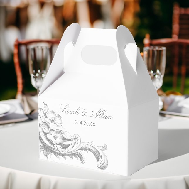 Eleganter klassischer französischer Rokoko Floral Geschenkschachtel (Von Creator hochgeladen)