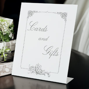 Eleganter klassischer französischer Rokoko Floral Sockelschild