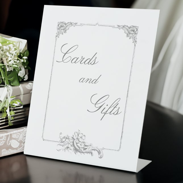 Eleganter klassischer französischer Rokoko Floral Sockelschild (Von Creator hochgeladen)