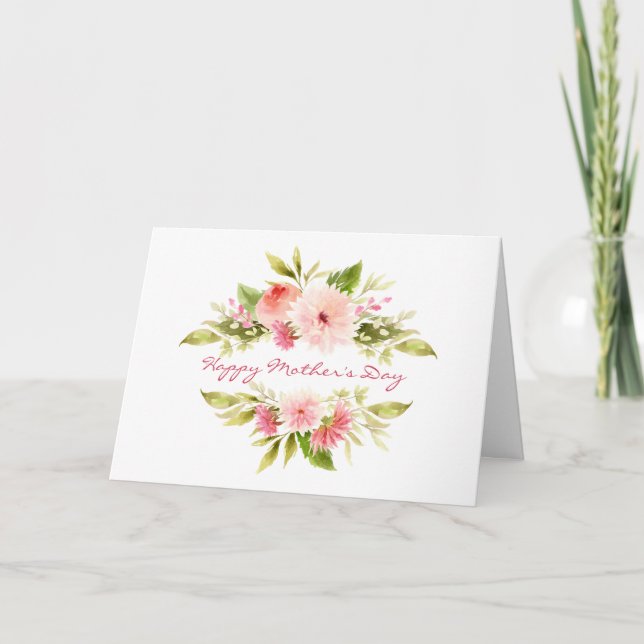 Eleganter klassischer Glückwunsch Muttertag Gruß Karte (Vorderseite)