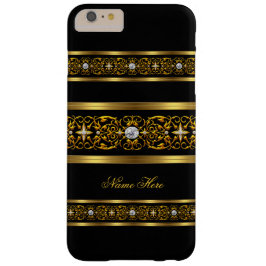 Eleganter klassischer Gold Black Diamond iPhone 16 Hülle