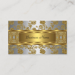 Eleganter, klassischer Gold Gray Bläsersilber Jewe Visitenkarte