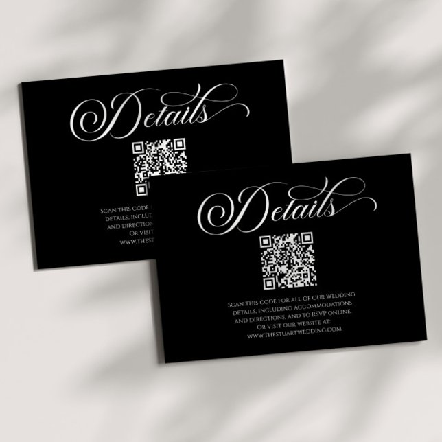 Eleganter klassischer Minimalistischer QR-Code für Begleitkarte (Von Creator hochgeladen)