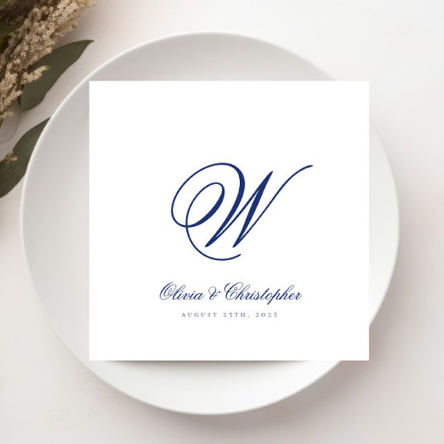 Eleganter klassischer Nachname ErstHochzeit Serviette (Von Creator hochgeladen)