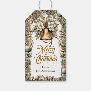 Eleganter klassischer pastellgrüner Weihnachtsbaum Geschenkanhänger
