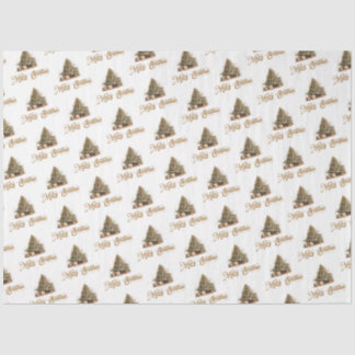 Eleganter klassischer pastellgrüner Weihnachtsbaum Seidenpapier