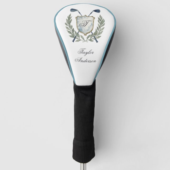 Eleganter klassischer personalisierter Monogramm-G Golf Headcover (Vorderseite)