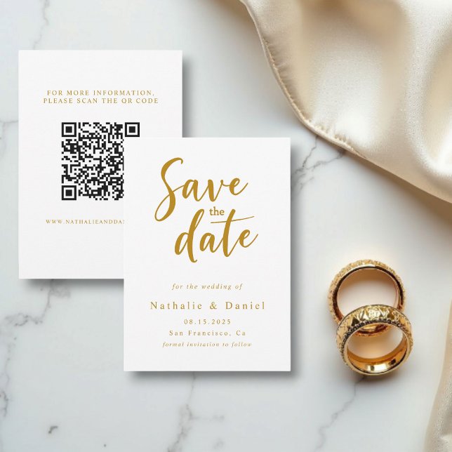 Eleganter klassischer QR-Code Save The Date (Von Creator hochgeladen)