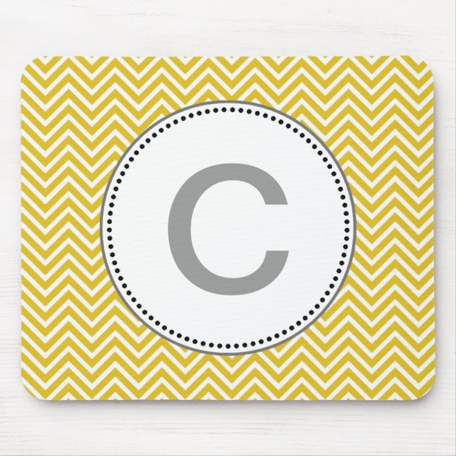 Eleganter, klassischer, sonniger Zickzack Zickzack Mousepad (Vorne)