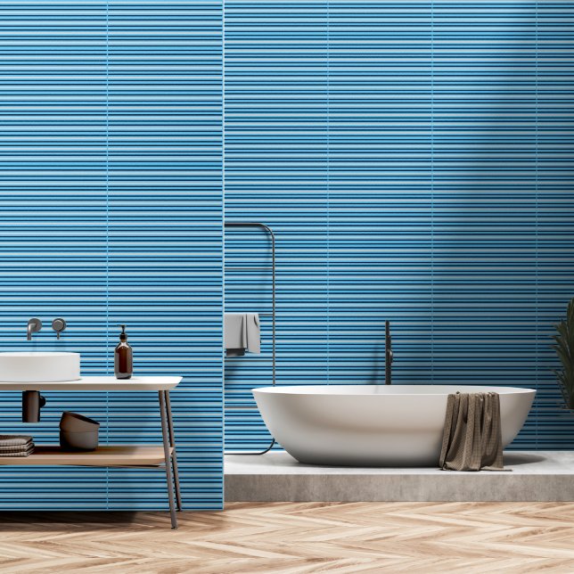 Eleganter klassischer Streifen Tapete (Badezimmer)