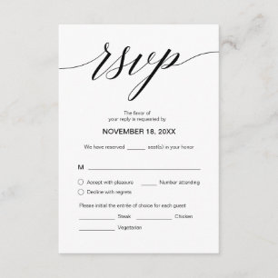 Eleganter klassischer UAWG, Schwarzer Schriftart,  Begleitkarte