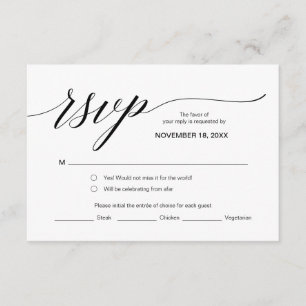 Eleganter klassischer UAWG, Schwarzer Schriftart,  Begleitkarte