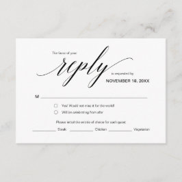 Eleganter klassischer UAWG, Schwarzer Schriftart, Begleitkarte