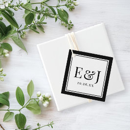 Eleganter klassischer Vintage-Typ schwarze Umrandu Geschenkanhänger