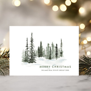 Eleganter klassischer Weihnachts-Winterwald Corpor Feiertagskarte