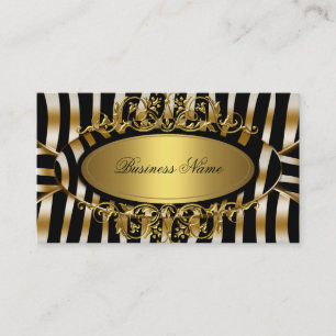 Eleganter klassischer Zebro Sepia Gold-Metall-Look Visitenkarte