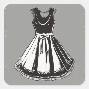 Eleganter Kleiner Schwarzer Kleid Aufkleber