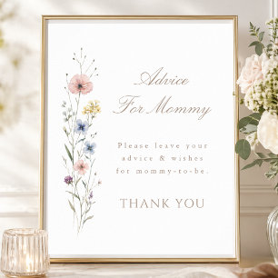 Eleganter kleiner Wildblumen-Rat für Mama Poster