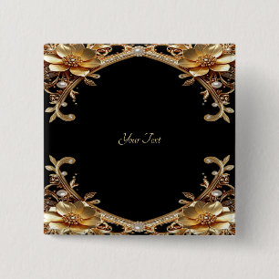 Eleganter Knopf mit goldenem Rahmen Button