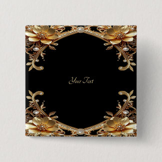 Eleganter Knopf mit goldenem Rahmen Button