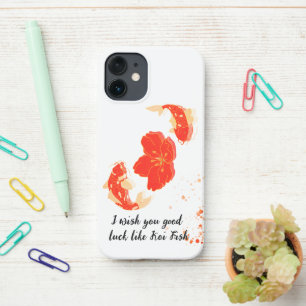 Eleganter Koi Fisch und Rotes Blossom Kunst, Dicht iPhone 12 Mini Hülle