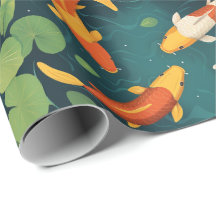 Eleganter Koi-Teich und Seerosenblätter im Vintage