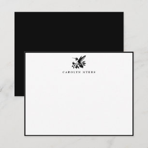 Eleganter Kolibri-Botanik Mitteilungskarte