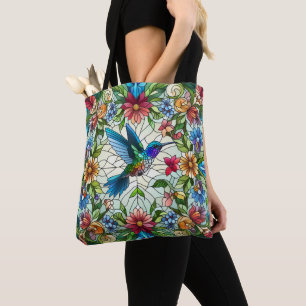 Eleganter Kolibri mit Buntglas-Effekt